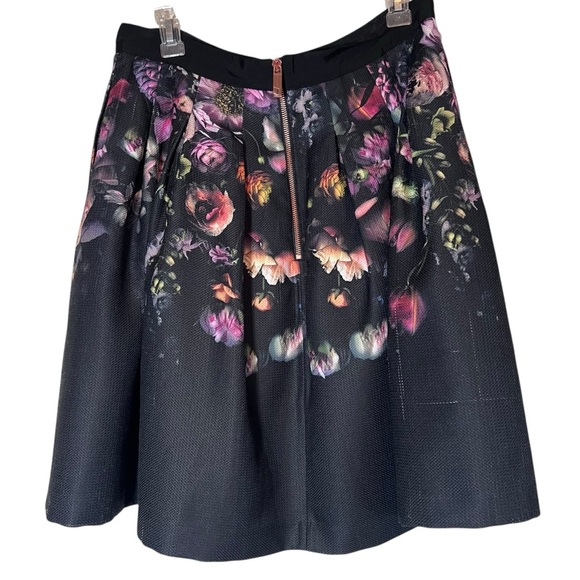 Ted Baker London Deniva Shadow Flora Full Skirt Black Size 4 Cocktail Date Night - Picture 11 of 16